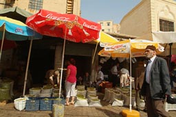 Market for fresh olives Mardin Turkey.