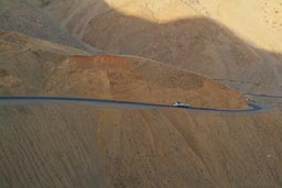 Mountain road south eastern Turkey, Kurdish territory, close to Iraqi border, a long truck.