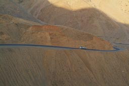 Mountain road south eastern Turkey, Kurdish territory, close to Iraqi border, a long truck.