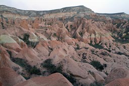 Mountains, rose and white. Cappadocia.