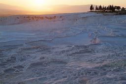 Sunset over Pamukkale, Turkey.