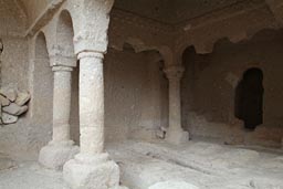Columns, stone cave church, Songali.