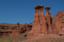 Red toned rock structures in Anatolia