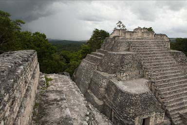 Temple on top of Caana, Caracol, Belize.