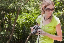 C. in short jeans skirt and D3100, Belize..