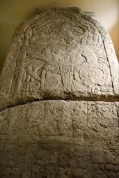 One of manty stelae, Xunantunich.