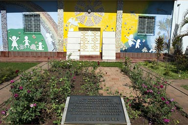 Remains of children that were found were buried here. El Mozote, massacre site, El Salvaor.