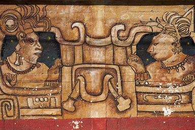maya mural, Chichicastenango.