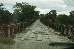 Frail jungle bridge.