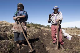 Mam man and daughter, Western Highlands, Guatemala.