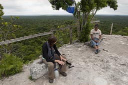 On top of the world. Maya jungle below.