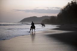 Ride into sunset, Pacific Beach, Cambutal, Panama., 