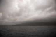Panamanian Guna Yala coast all in clouds.