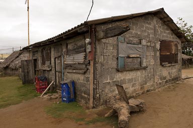 Brick built home on Guna island.