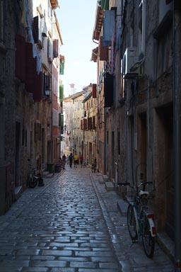 Cobblestoned Rovinj.