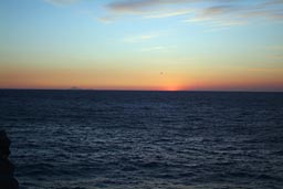 Before sunrise, Syrian mountains, coast viewed from Cyprus.