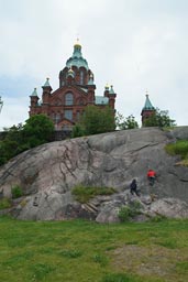 Orthodox cathedral, on rock, Helsinki.