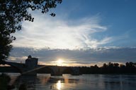 Pont d'Avignon. Sunset.
