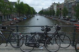 Bikes on bridge, Amsyterdam.
