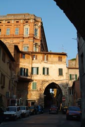 Perugia, evening sky, houses, Italian architecture, centro storico