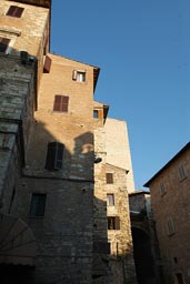 Perugia, evening sky, houses, Italian architecture, centro storico