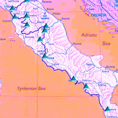 Map Journey in MB307: Vienna to Camigliatello.