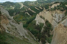 Aliano/Carlo Levi country in Basilicata, moulded rocks/hills.