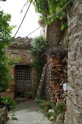 Aliano in Basilicata, logs of wood.