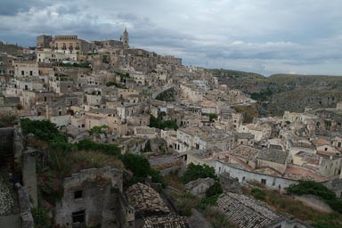 Matera in Basilicata, Sassi, caves.