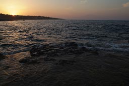 Etna, too humid to see, evening, sunset, sea..