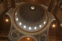 Cupola inside of Saint Peter Basilica, Rome.