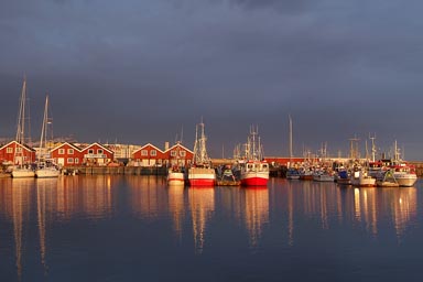 Bodo, Norway, after midnight, port.