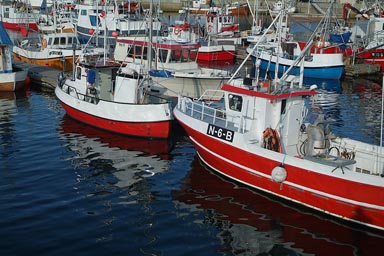 Red ships of Bodo, Norway.