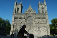 Front, and cyclist, Nidaros, Trondheim.