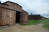 Wooden barraks, Auschwitz Birkenau.