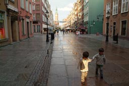 Gdansk, boys learn give hands.