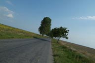 Picture of road slanted.