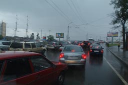 Traffic and Rain.