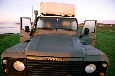 Defender in Sunrise Light