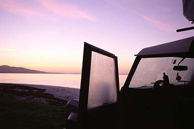 Moist on Windows of Land Rover