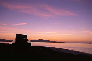 Land Rover Doors open before Sunrise