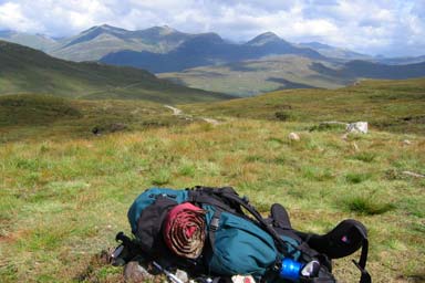 Backpack in the highlands