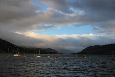 Ullapool the sea at sunset