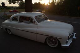 American beige vintage car.