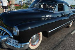 Black vintage Buick automobile.