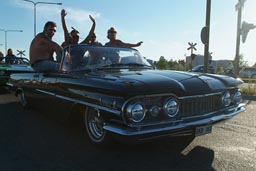 People waving, Vaskeras, 2010, Sweden.