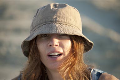 Christina and hat, Baja.