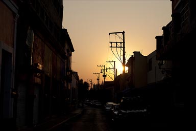 Evening street Guadalajara.