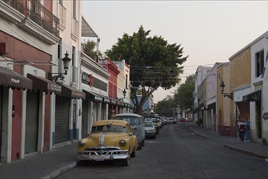 Vintage car in street Guadalajara.