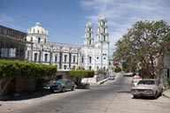 Cathedral Mazatlan, run down street.